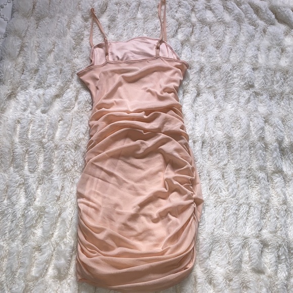 Powder Pink Ruched Dress - Picture 3 of 4